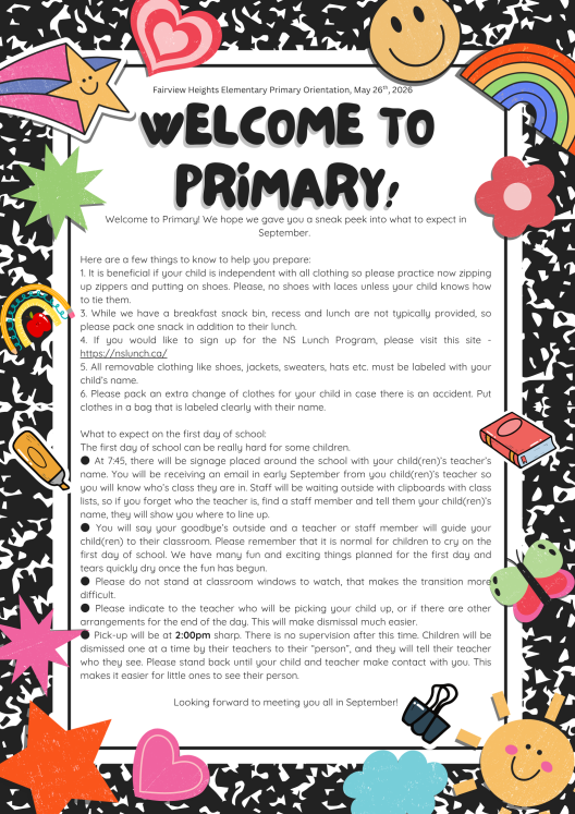 Information for the First Day of School 2026